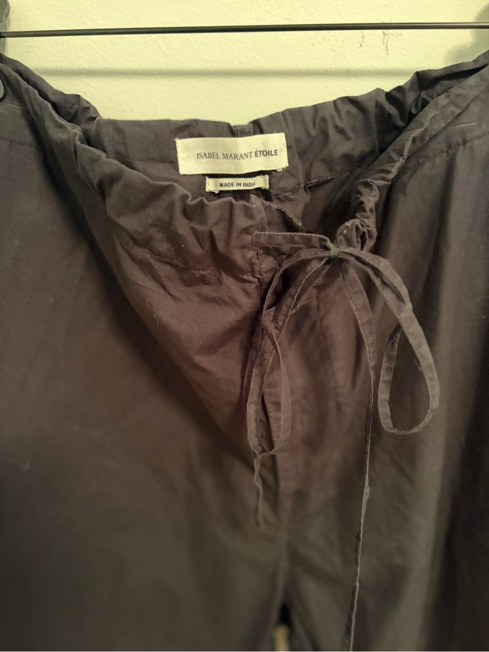 Isabel Marant Étoile Black Drawstring Cotton Pant 8